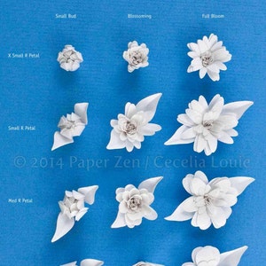 Quilling Fringed Paper Flowers Patterns Tutorial SVG files with PDF instructions image 2