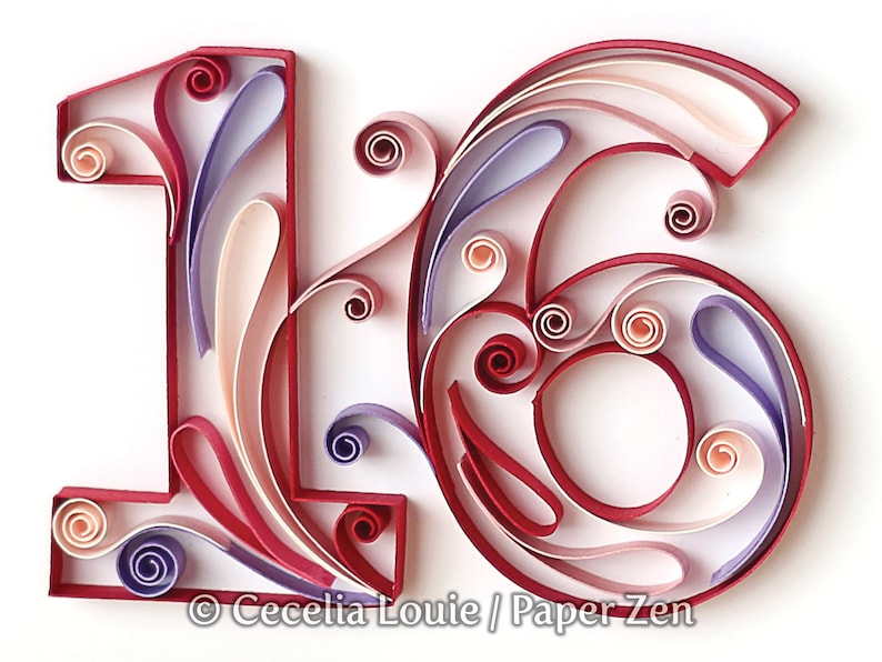 Quilling Numbers E-book, 13 Patterns and Templates for How to Quill Numbers and More image 10