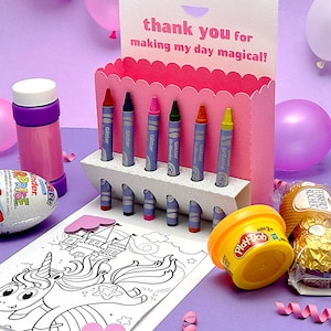 Kleurkoffer Activity Box met Crayon Holder 3D SVG voor verjaardagsfeestje gunst cadeautas voor Cricut, silhouet afbeelding 7