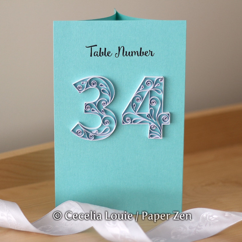 Quilling Numbers E-book, 13 Patterns and Templates for How to Quill Numbers and More image 8