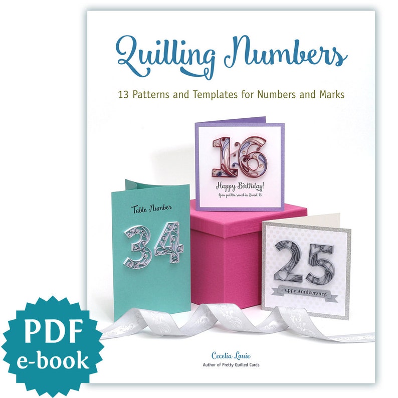 Quilling Numbers E-book, 13 Patterns and Templates for How to Quill Numbers and More image 2