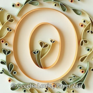 Quilling hoofdletters patroongidsen om A-Z te schetsen inspirerende tutorials voor alfabet PDF digitale download afbeelding 7