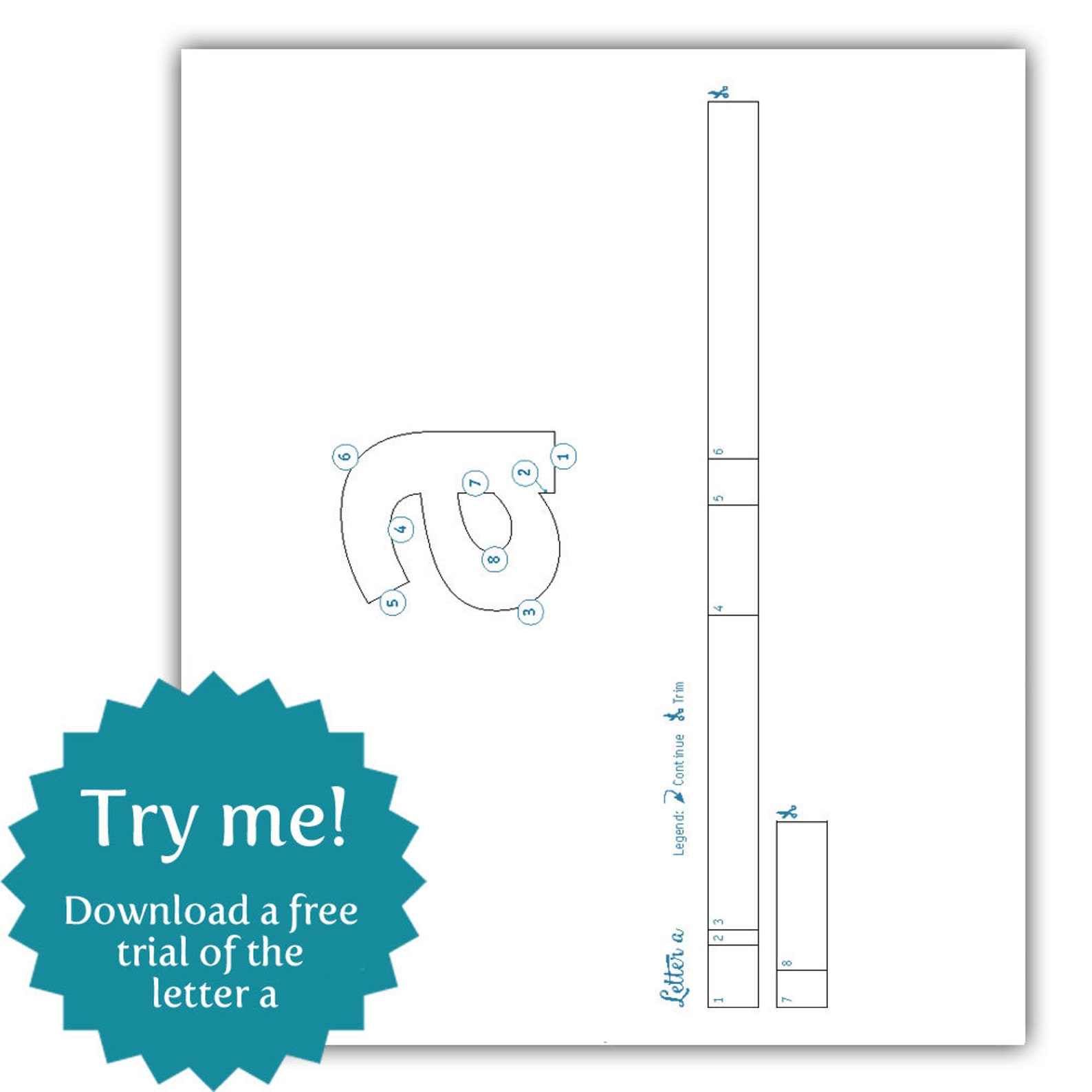 Quilling Letters Lowercase Quilling Template and Patterns Etsy