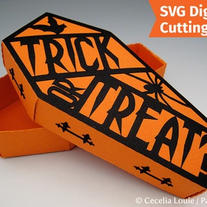 Halloween Coffin SVG Box No Glue Needed with 5 Cover Designs and PDF instructions for Cricut machines image 6