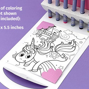 Coloring Suitcase Activity Box with Crayon Holder 3D SVG for Birthday Party Favour Gift Bag for Cricut, Silhouette image 8