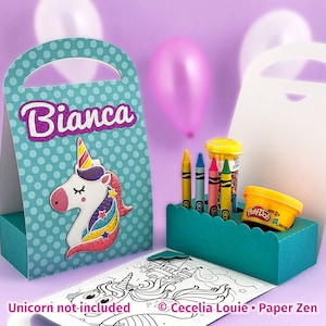 Play-Doh Buntstift Malkasten Aktivitätsbox mit Halter - 3D SVG für Geburtstagspartybevorzugung Geschenktasche