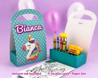 Play-Doh Crayon Colouring Suitcase Activity Box with Holder - 3D SVG for Birthday Party Favour Gift Bag