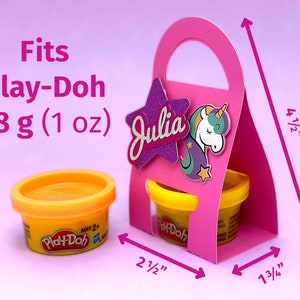 Play-Doh Box with Handle for Birthday Party Favour Gift or Treat Bag for template Cricut, Silhouette 3D SVG image 4