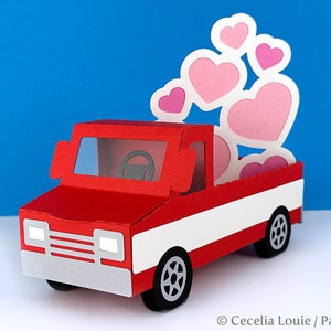 Truck Box SVG per regalo per la festa del papà, compleanno, San Valentino - File di taglio per Cricut, Silhouette - caja troca
