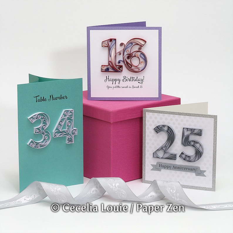 Quilling Numbers E-book, 13 Patterns and Templates for How to Quill Numbers and More image 9