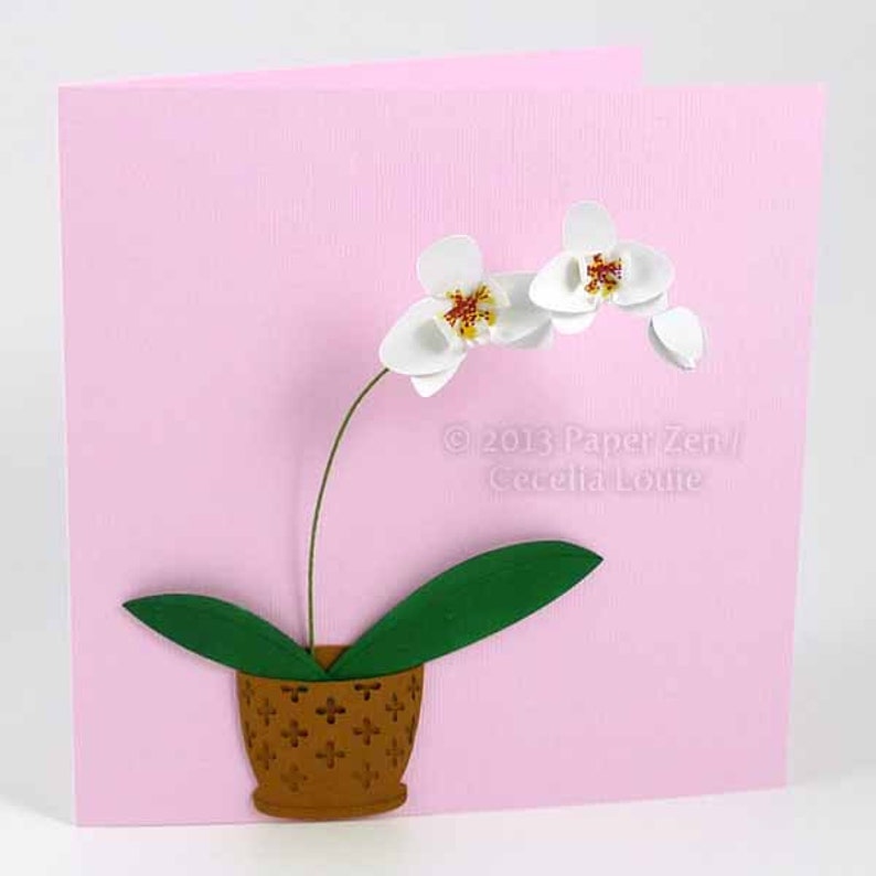 Orchid Gift Box 3D SVG and PDF digital files Party Favor for Wedding, Birthday, Anniversary image 4