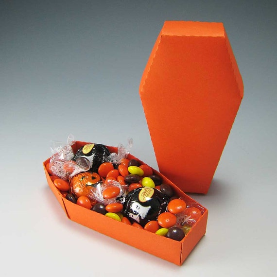 Halloween Coffin Paper Gift Box Die Cutting With Svg Files And Pdf Instructions For Silhouette And Cricut Machines