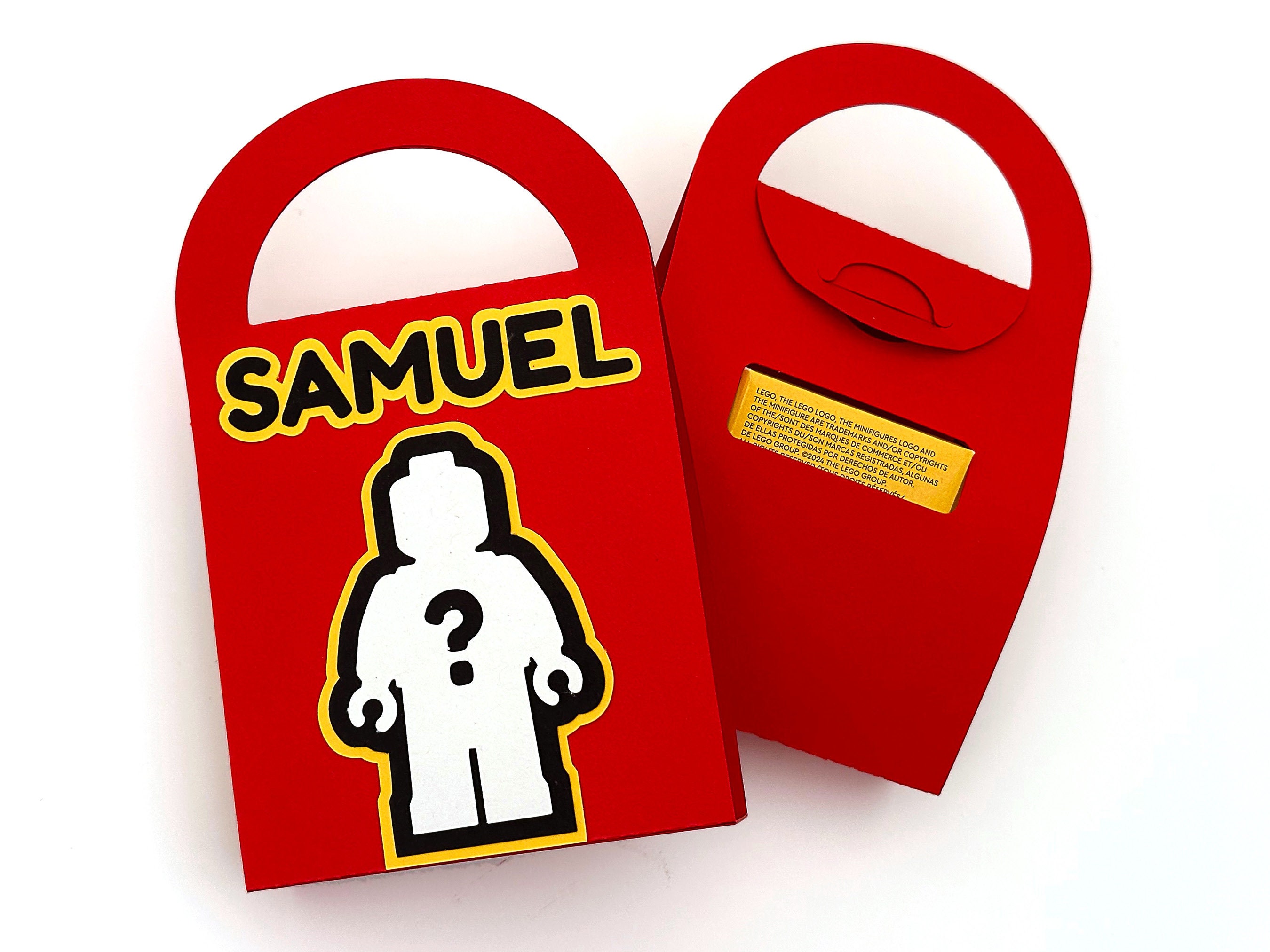 Minifigure Building Brick Toy - Template for Birthday Party Favor Gift Bag  or Box - 3D SVG for Cricut, Silhouette Designer Edition - Etsy, image size:2700x2025