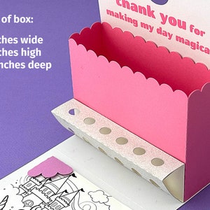 Kleurkoffer Activity Box met Crayon Holder 3D SVG voor verjaardagsfeestje gunst cadeautas voor Cricut, silhouet afbeelding 5