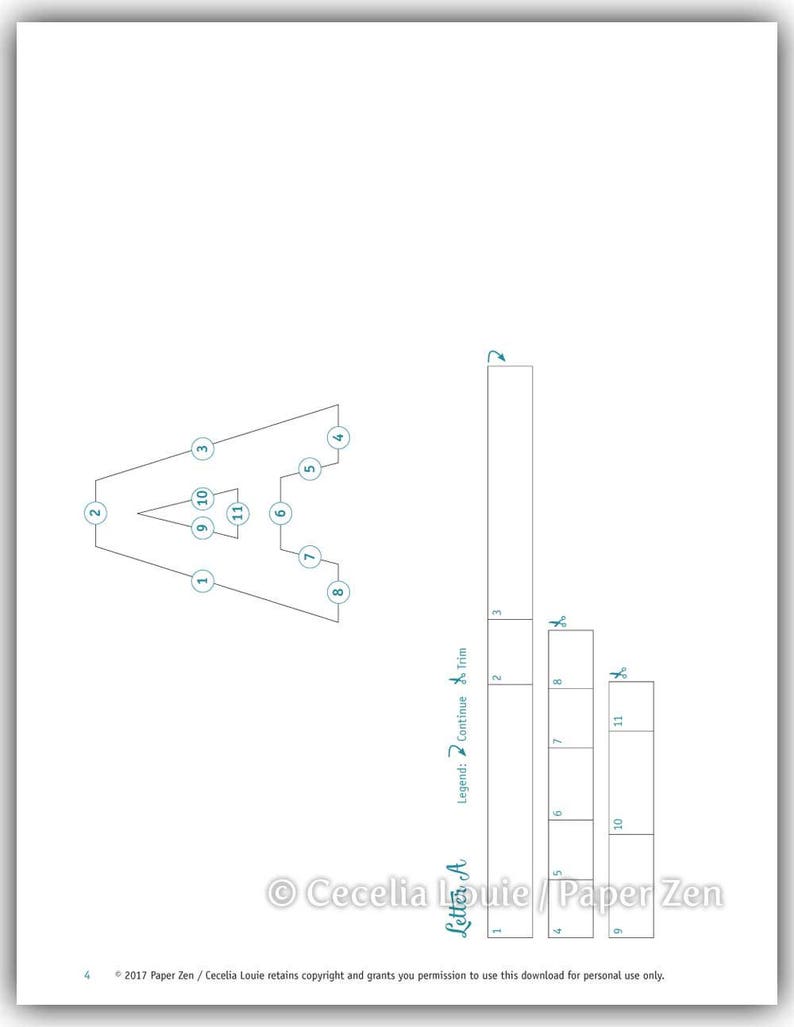 Quilling Letters - Uppercase - Quilling Template and Patterns Tutorial for 26 Letters the Alphabet - PDF E-book File Download - Free template