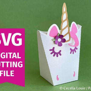 Unicorn Gift Box - 3D SVG Cut Files Patroon en Tutorial