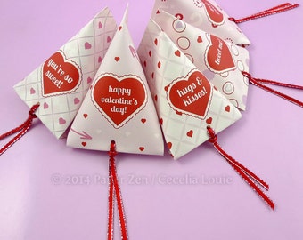 Valentine Box - Printable Party Gift Favor - 5 DIY PDF Patterns