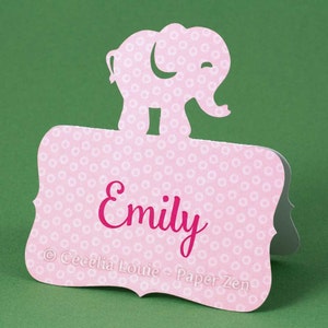 Animal (Elephant Lion Giraffe Bear Duck) Paper Place Cards - SVG files for electric cutting machines (Silhouette Cameo / Cricut Explore)