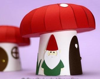 Mushroom Gift Box - 3D SVG File for Paper Mushroom Party Favor