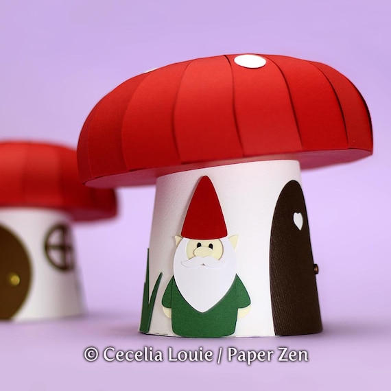 Download Paper Mushroom Party Favor Gift Box 3d Svg File Etsy