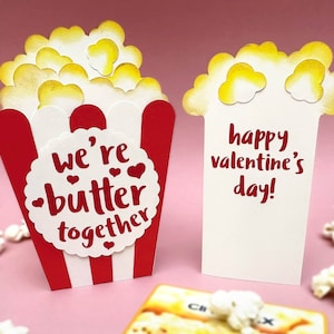 Tarjeta emergente de San Valentín para él o Galentine's - Portatarjetas de regalo con 5 mensajes divertidos - Archivo de corte SVG 3D para Cricut