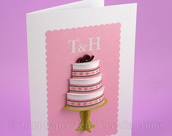 Cake Card - 3D SVG files for Cricut Design Space, Silhouette Studio Designer / PDF Assembly instructions