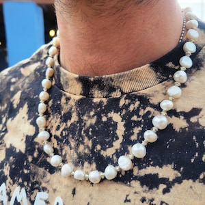Pearls for Men, Mens Pearl necklace, Pearl Necklace, Freshwater Pearls
