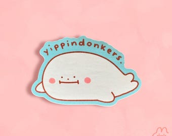 Yippindonkers Silly Seal Matte Vinyl Sticker - Cute Seal Laptop Sticker - Derpy Seal Waterbottle Sticker