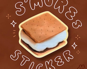 S’mores Matte Sticker - Matte Die Cut Sticker for Laptops, Planners, Journals, & Water Bottles