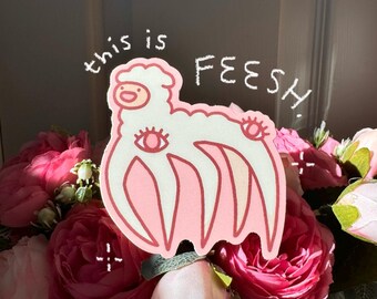 Cute Alpaca Spider Sticker - Cute Mutant Alpaca Matte Vinyl Sticker - Weird Derpy Llama Laptop Sticker - Weird Cute Stickers