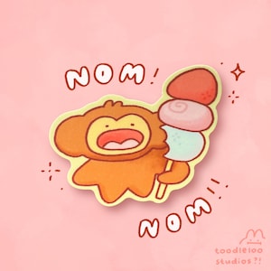 Sticker Nom Monkey - mat mat vinyl sticker aap