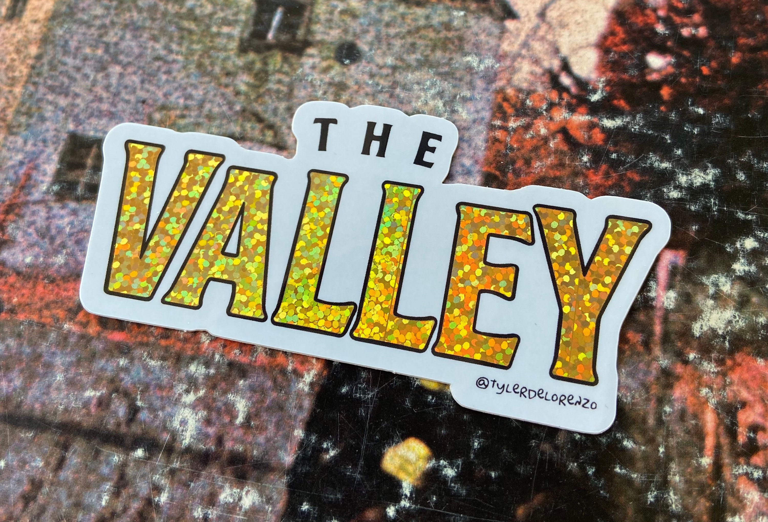 Valley Signs Sticker The VALLEY Glitter Sticker - Etsy