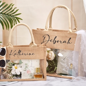 Personalized Burlap Bags/Custom Bridal Name Jute Bag/Bachelorette Party Favors/Monogram Beach Tote Bag/Jute Bag/Wedding/Bridesmaid Gifts Bag