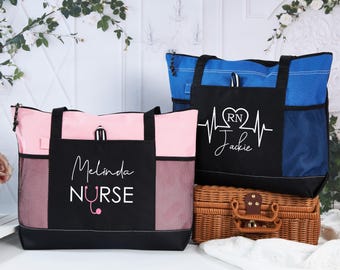Personalisierte Krankenschwester Geschenk-Geschenke für Krankenschwester Tragetasche Canvas Tragetasche Krankenschwester Abschlussgeschenk -neue Krankenschwester Geschenk-Krankenschwester Abschlussgeschenk-Krankenschwester Studenten