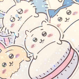 Chiikawa Macaron Stickers | Fan-Made | Water Resistant + Holographic