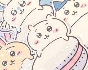 Chiikawa Macaron Stickers | Fan-Made | Water Resistant + Holographic