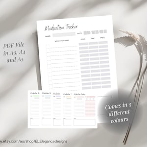 Medication Tracker, Medication Log, Medication List Printable, Medication Log Digital Download, Printable Medcine Schedule, Nursing Chart