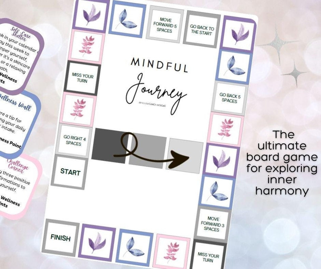 Mental Health Board Game, Printable Wellness Board Game, Therapy ...