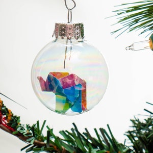 Christmas ornament / Glass ornament / Origami elephant ornament / Custom color and size elephant ornament image 10