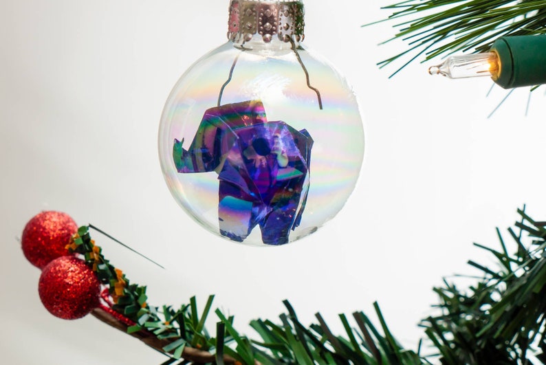 Christmas ornament / Glass ornament / Origami elephant ornament / Custom color and size elephant ornament image 5