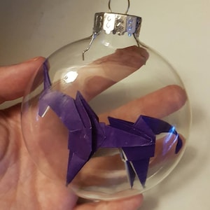 Christmas origami unicorn ornament -made to order