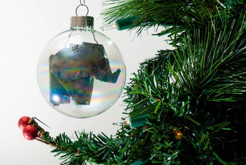 Christmas ornament / Glass ornament / Origami elephant ornament / Custom color and size elephant ornament image 3