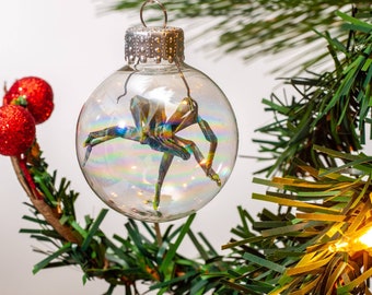 Christmas ornament / Glass ornament / Origami spider ornament / Custom color and size spider ornament