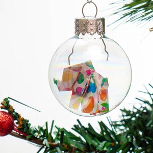 Christmas ornament / Glass ornament / Origami elephant ornament / Custom color and size elephant ornament image 1