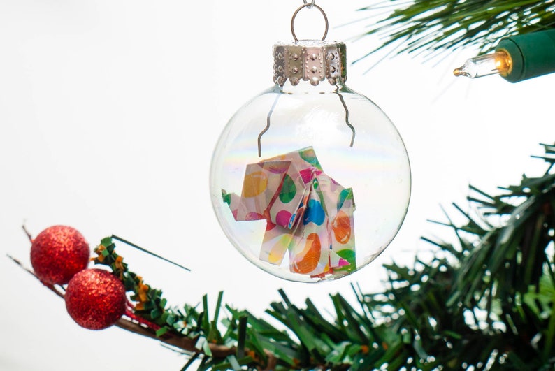 Christmas ornament / Glass ornament / Origami elephant ornament / Custom color and size elephant ornament image 1