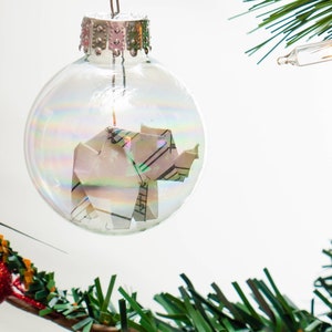 Christmas ornament / Glass ornament / Origami elephant ornament / Custom color and size elephant ornament image 4