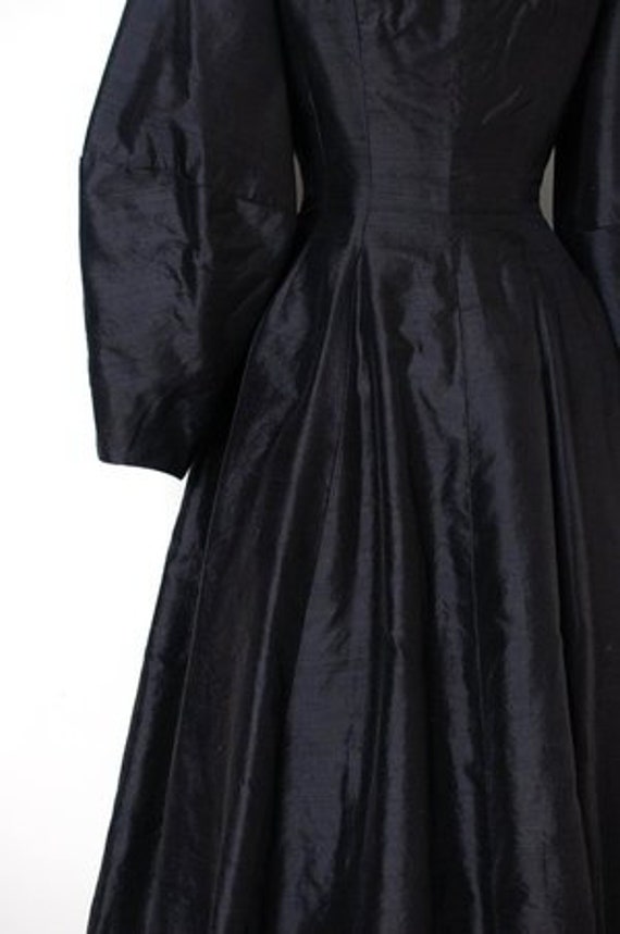 Vintage 1940s Silk Shantung Princess Coat | XS/S - image 8