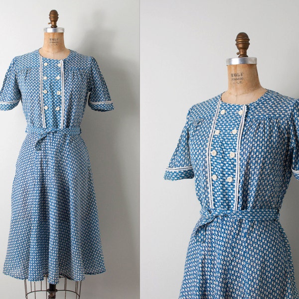 1930s dress + 30s dress + cotton novelty print dress = the My Little Teapot dress