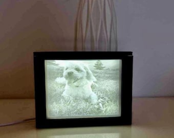 Lithophane Photo Holder - 3D Printer SLT Digital File -