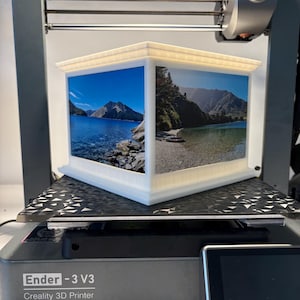 Förvaringslåda med fotopaneler | STL-fil för 3D-utskrift | Digital nedladdning